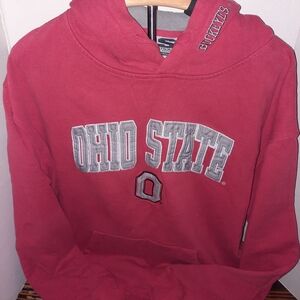 Stadium Athletics Red and Gray Ohio Hoodie